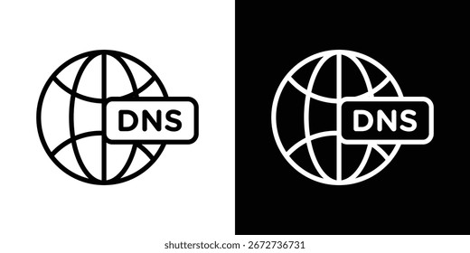 DNS icon graphic element Illustration template design
