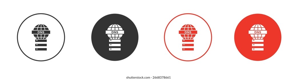 Paquete de iconos DNS. Diseño de Vector Clipart