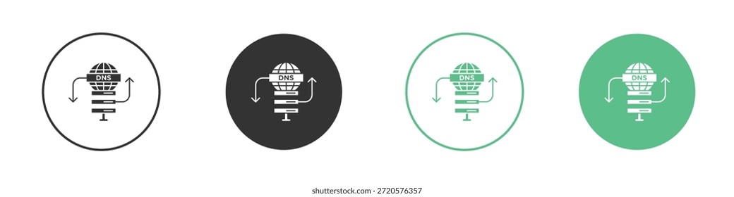 Pictogramas de iconos DNS. Vector EPS 10