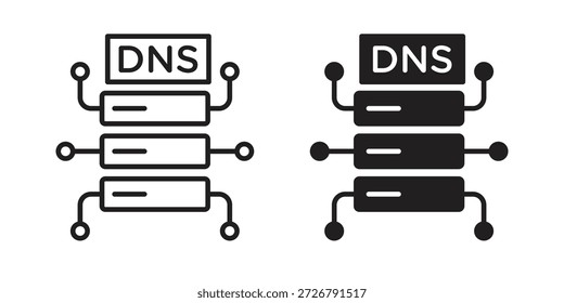 Conjunto de iconos DNS. paquete mínimo de elementos de Web de logotipos.