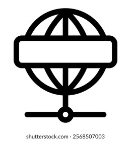 DNS icon with simple and line style
