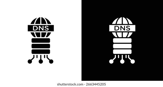 DNS icon Vector clipArt Illustrations in flat style