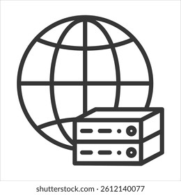 Dns Icon Vector Illustration Outline