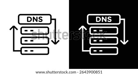 DNS icon vector simple element illustration editable