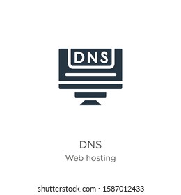 Dns icon vector. Trendy flat dns icon from web hosting collection isolated on white background. Vector illustration can be used for web and mobile graphic design, logo, eps10