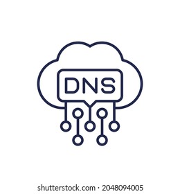 DNS line icon for web