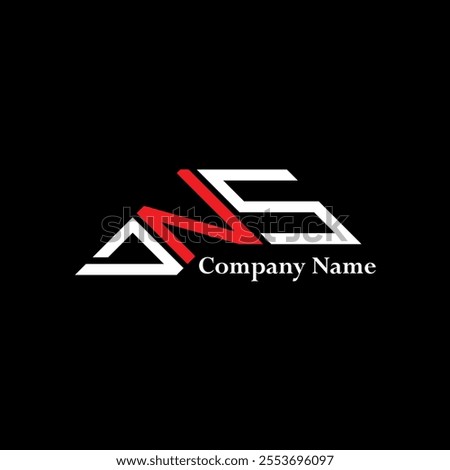 DNS logo design, DNS simple and modern logo. DNS luxurious alphabet design  