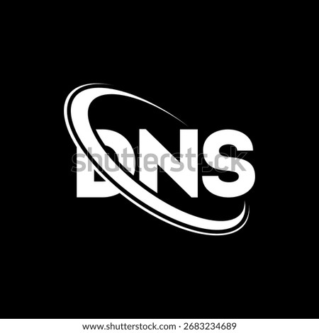 DNS logo. DNS letter. DNS letter logo design. Initials DNS logo linked with circle and uppercase monogram logo. DNS-typography for technology, business and real estate brand.