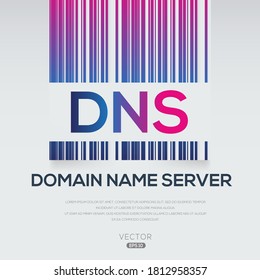DNS mean (Domain Name Server),Vector illustration.