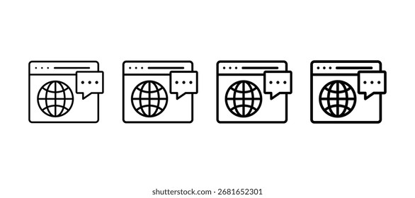 Elemento De Ícone De Várias Linhas Dns