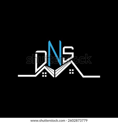 DNS Real State logo design, DNS simple and modern logo. DNS luxurious alphabet design  