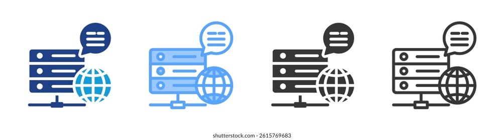 Dns Server icon set multiple style collection