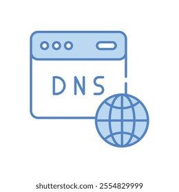 DNS Server vector icon stock illustration