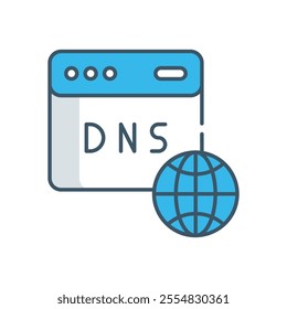 DNS Server vector icon stock illustration