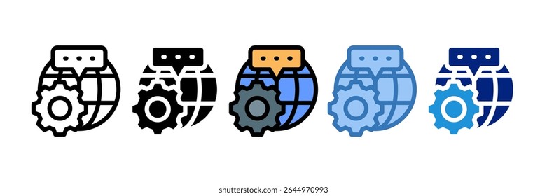 Elemento De Ícone De Configurações Dns Para Design