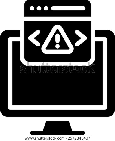 Dns Spoofing Icon Glyph Vector Illustration
