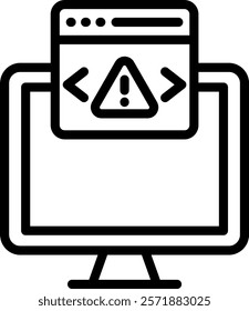 Dns Spoofing Icon Outline Vector Illustration