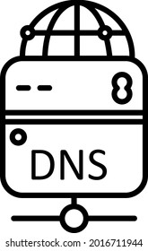 DNS-Vektorliniendesign
