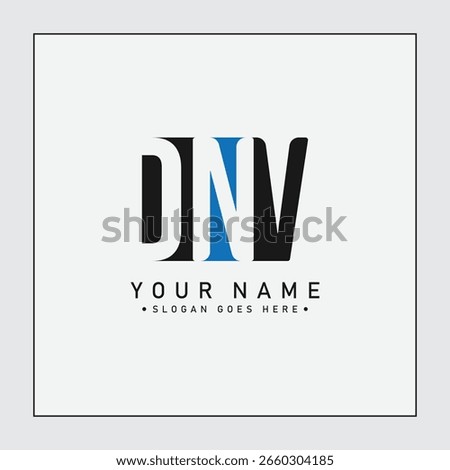 DNV Minimal Vector Logo - Simple Business Logo for Initials D, N and V