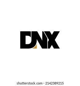 DNX-Buchstaben-Monogramm-Logo-Design, Vektorgrafik