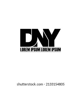 vector de diseño del logotipo de monograma de carta DNY