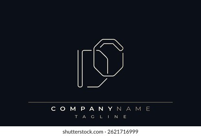 Logotipo de estilo de línea Abstractas DO. Diseño minimalista con las letras D y O Estilo de línea Abstractas
