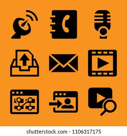 do, astronomy, chat, coffee, file and control icon vector set. Flat vector design with filled icons. Designed for web and software interfaces