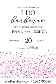 I do barbeque couples shower  hand written calligraphy vector invitation card