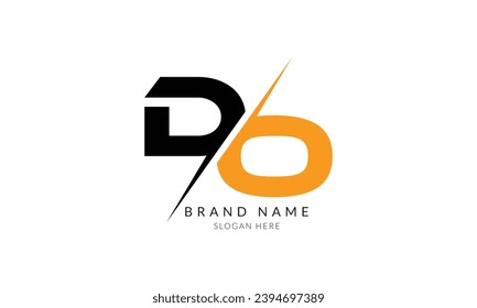 do black orange letter logo template design.