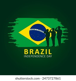 Independência do Brasil. Brazil Independence Day vector. Happy Independence Day with Brazil Flag vector.