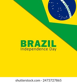 Independência do Brasil. Brazil Independence Day vector. Happy Independence Day with Brazil Flag vector.