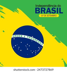 Independência do Brasil. Brazil Independence Day vector. Happy Independence Day with Brazil Flag vector.