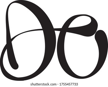 DO brush letters script monogram logo design