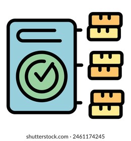 Para hacer el Vector de esquema del Plan de negocios. Riesgo de seguridad. Dinero estrategia color plana