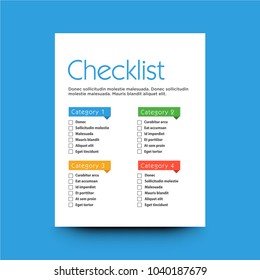 To Do Checklist Design in Flat Morden Minimalist Style