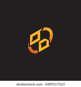 DO combination letter unique initials logo esport for gaming team, youtube, twitch