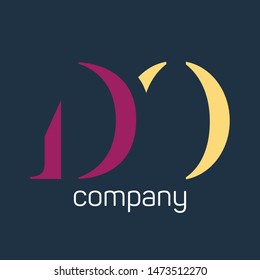 DO company logo design. Monogram letters D and O.