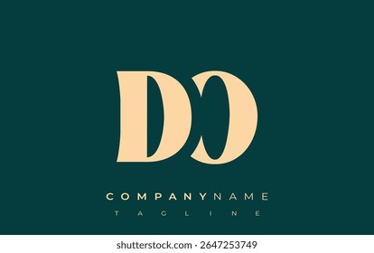DO Creative Abstract Typography Logo Design. Elegant logo combining bold typography and creative shapes, ideal for branding and identity solutions.
