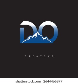 DO Creative Mountain Logo Bold Gradient Letter mark Branding Design for Business Outdoor Brands