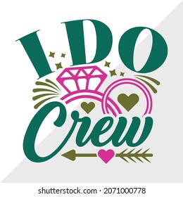 I Do Crew Printable Vector Illustration