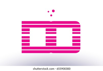 do d o alphabet letter logo pink purple line stripe company design template creative abstract vector