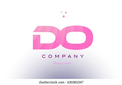 do d o letter alphabet text pink purple dots creative company logo vector icon design template