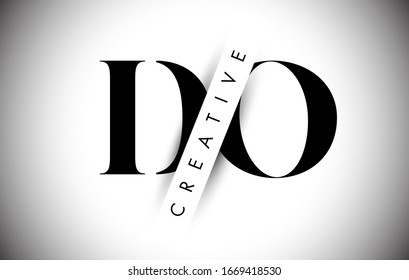 DO D O Letter Logo with Creative Shadow Cut and Overlayered Text Vector Illustration Design.
