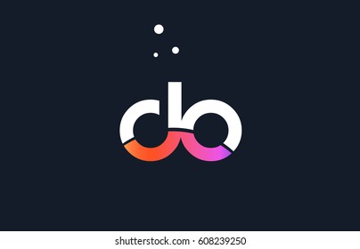 do d o  pink modern creative purple alphabet white blue gradient company letter logo design vector icon template