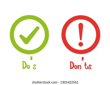 Do and Don't check mark