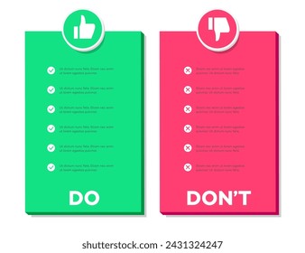 Do and Dont Checklist Infographic Design