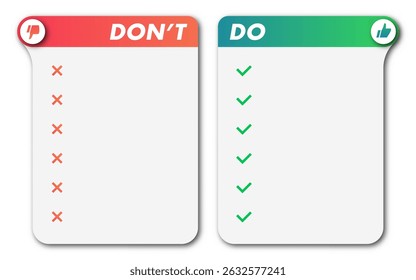 Do and dont frame template modern style