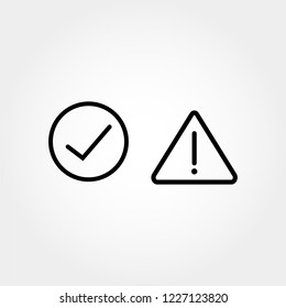 Do and Don't or Good and Bad Icons w Positive and Negative Symbols. Vector illustration. EPS 10