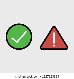 Do Dont Good Bad Icons W Stock Vector (royalty Free) 1227123823 