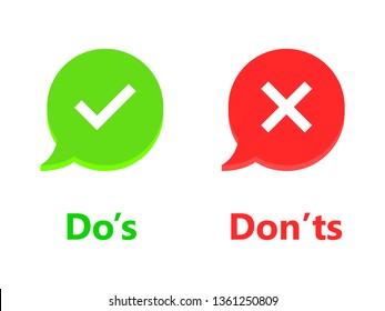 Do and Don't or Good and Bad Icons